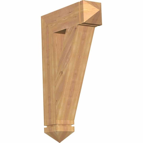 Ekena Millwork 5.5 in. x 34 in. x 22 in. Western Red Cedar Traditional Arts and Crafts Smooth Bracket