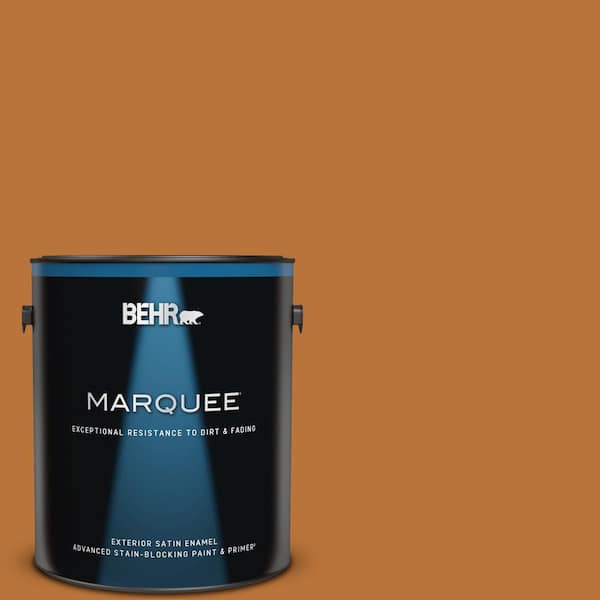 BEHR MARQUEE 1 gal. #S-H-280 Acorn Spice Satin Enamel Exterior Paint & Primer