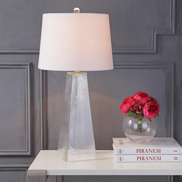JONATHAN Y Dylan 28.5 in. Clear Glass Table Lamp