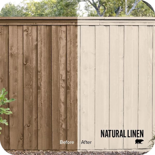 1 gal. #W-F-120 Natural Linen Solid Color House and Fence Exterior Wood Stain