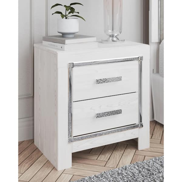 Signature DESIGN BY ASHLEY Altyra White 2 Drawer 23.66 in. W Nightstands