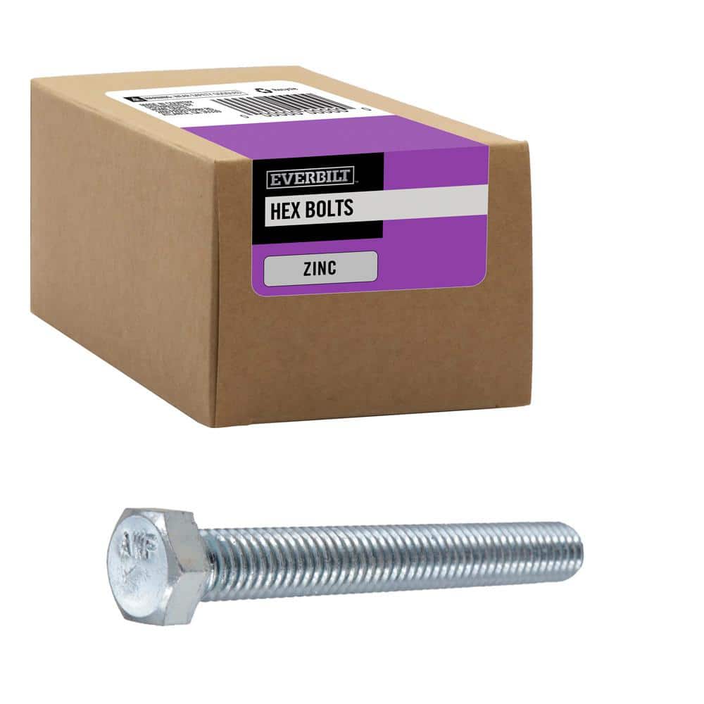 Everbilt 3/8 in.-16 x in. Zinc Plated Hex Bolt 800866 The Home Depot