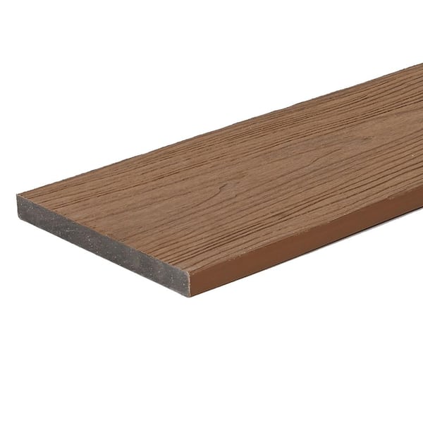 Unbranded 1 in. x 8 in. 12 ft. Sylvanix Elite Riser -Harvest Brown Square Edge Fully Encapsulated