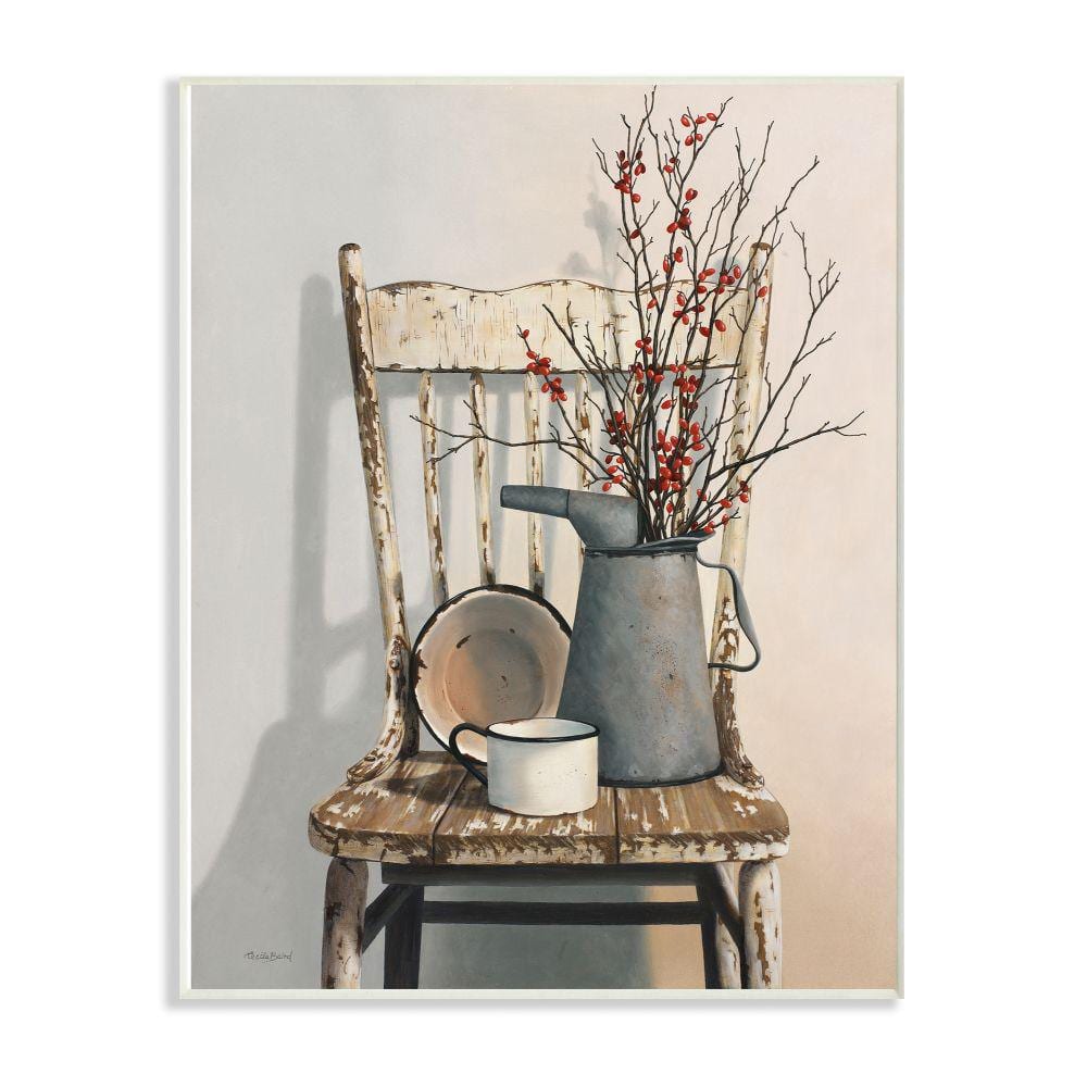 Rustic Neutral Painting on MDF Wood Wall Plaque, 10 x 15 inches