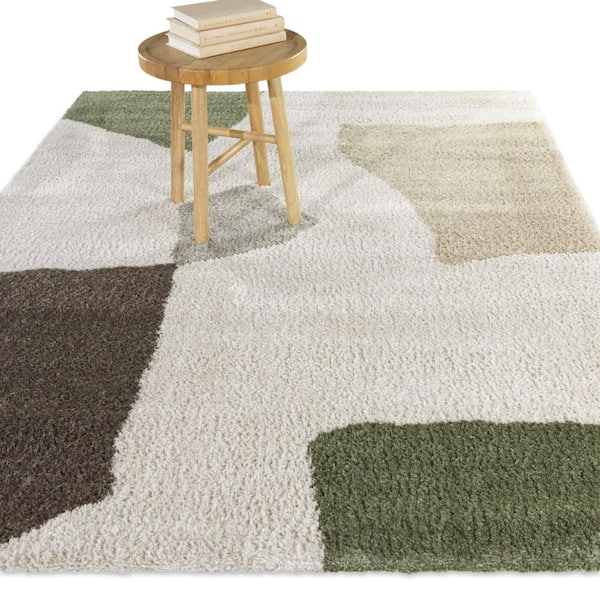Jeanes Cream 5 ft. x 7 ft. Abstract Area Rug