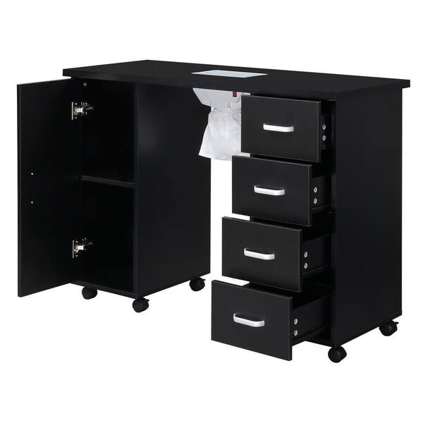  Karl home MDF Computer Desk with 4 Drawers and A