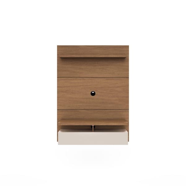Manhattan Comfort City 47 in. Maple Cream Composite Floating Entertainment Center Fits TVs Up to 42 in. with Flat Screen Mount