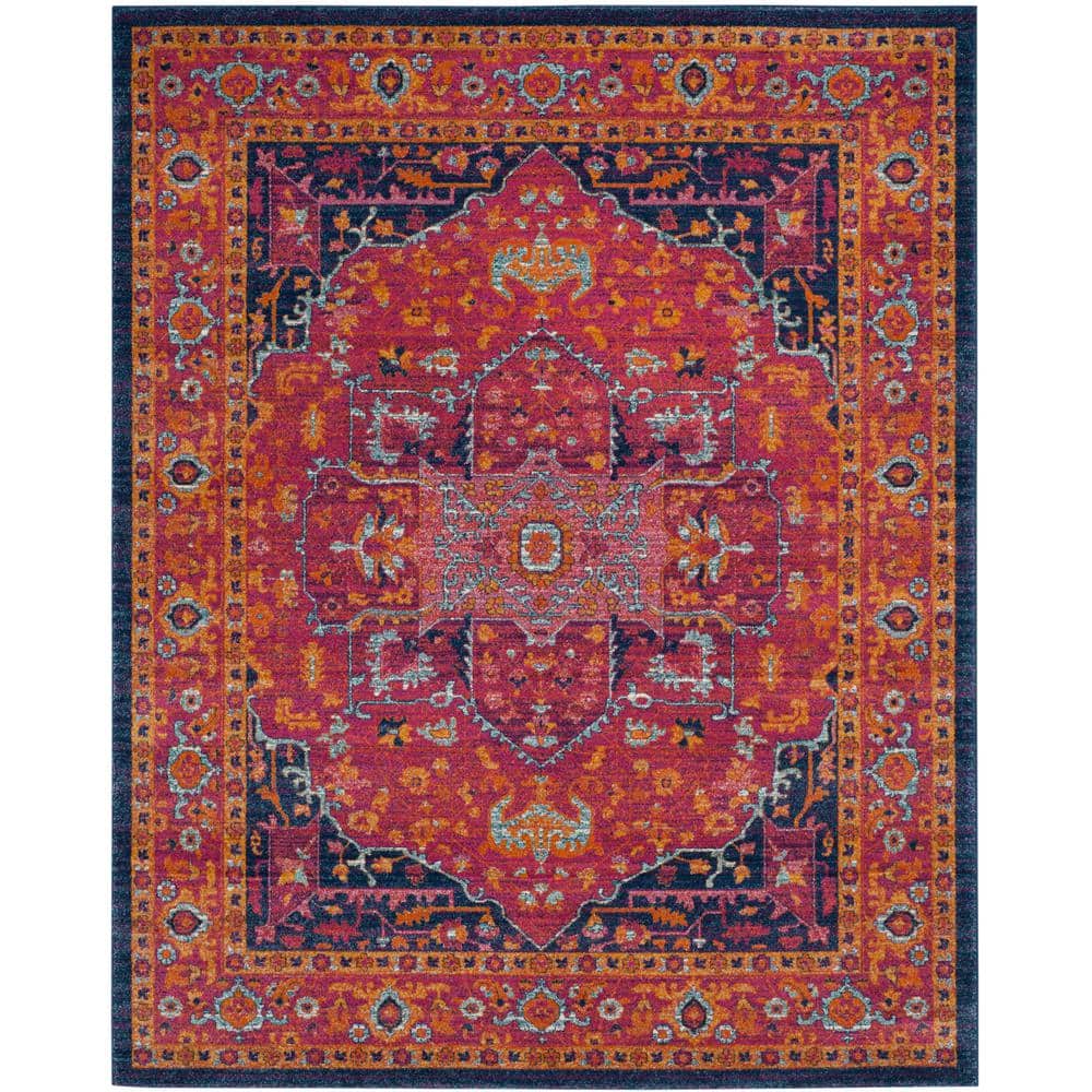 Evoke EVK275 Power Loomed Indoor Area Rug - Fuchsia/Orange - 8'x10' - Safavieh