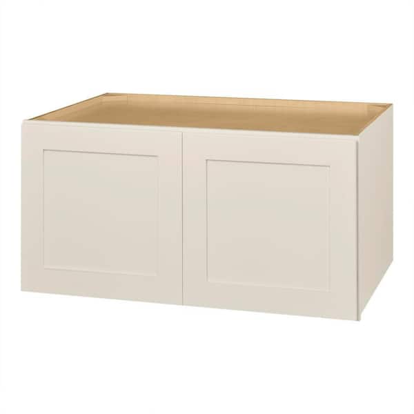 Avondale 33 in. W x 24 in. D x 18 in. H Ready to Assemble Plywood Shaker Wall Bridge Kitchen Cabinet in Antique White