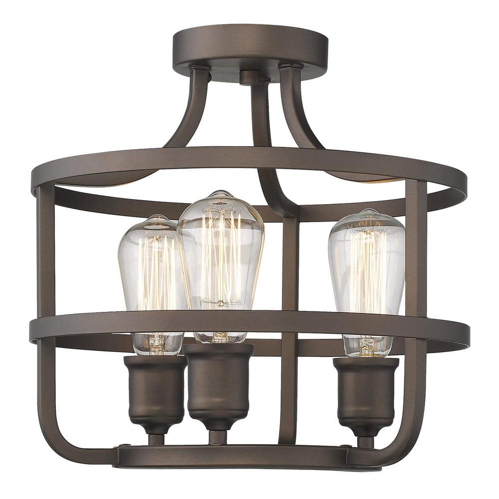 Bronze Semi Flush Mount Ceiling Light