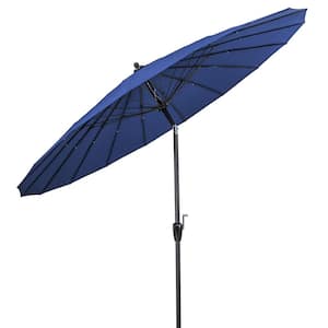9 ft. Steel Round Market Patio Umbrella in Navy