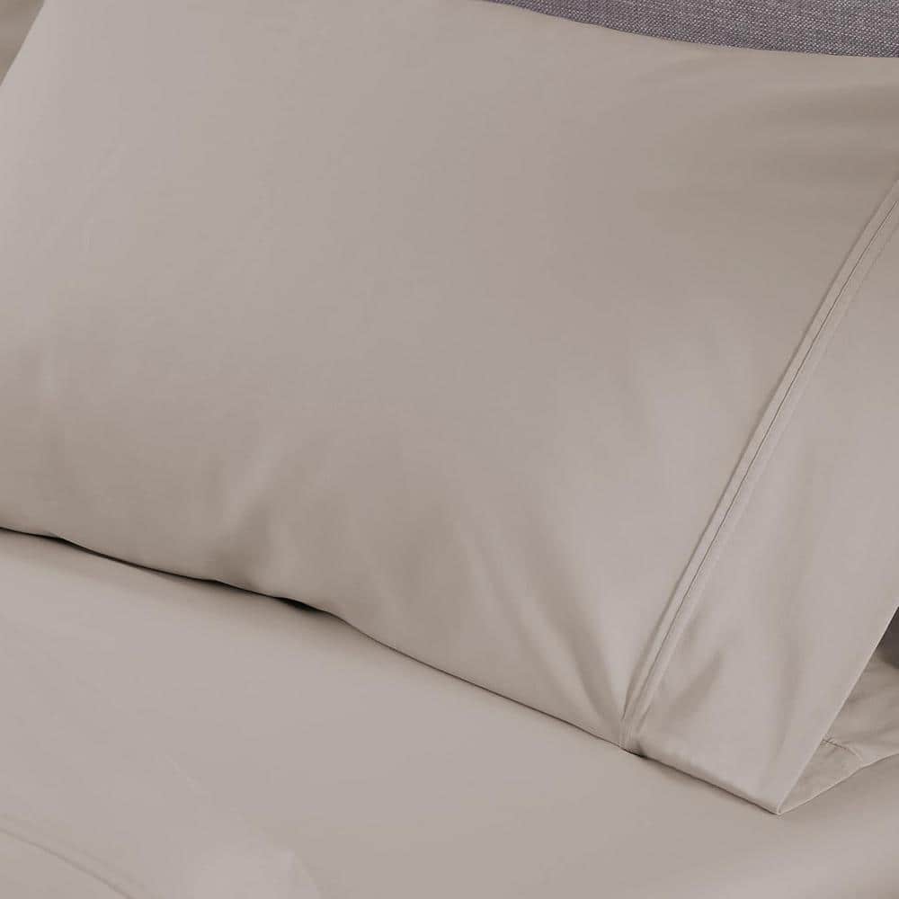 Medium Beige Twin XL Polyester Microfiber Bed Sheet Set