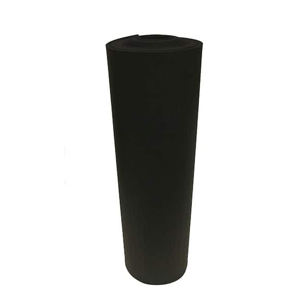 Recycled Flooring 3/8 in. T x 4 ft. W x 10 ft. L Black Rubber Flooring Mats (40 sq. ft.)