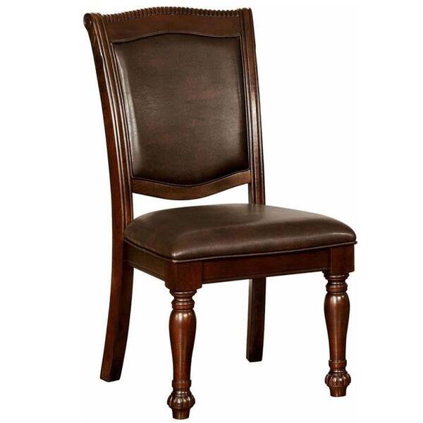 William's Home Furnishing Alpena Brown Cherry and Espresso Traditional Style Side Chair