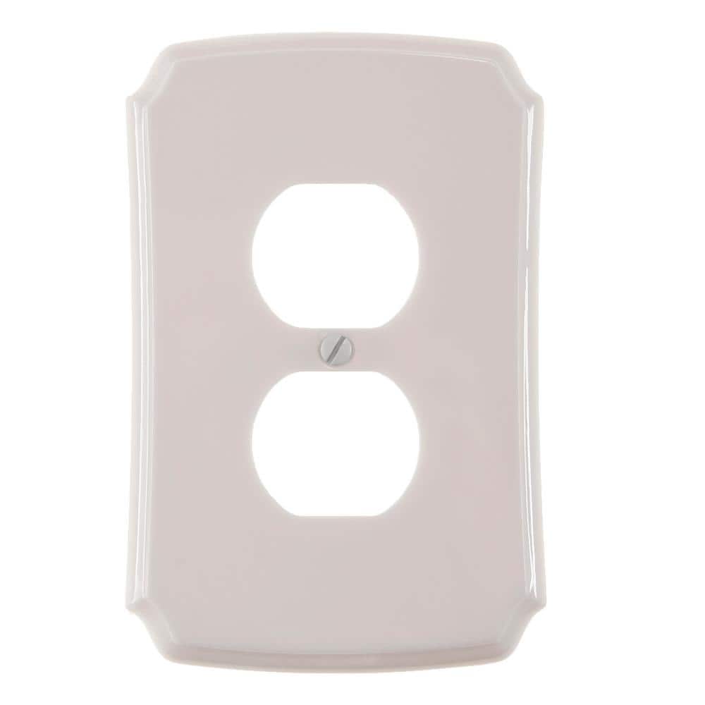 Classic White Composite Single Duplex Wall Plate