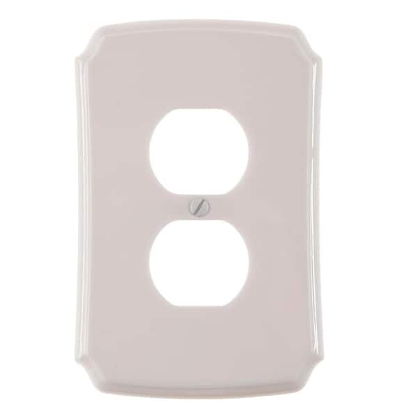 AMERELLE Classic 1 Gang Duplex Composite Wall Plate - White