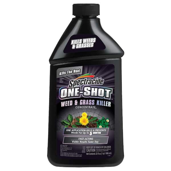 Spectracide One Shot Weed And Grass Killer 32oz Concentrate Kills The Root Hg 97188 1 The Home