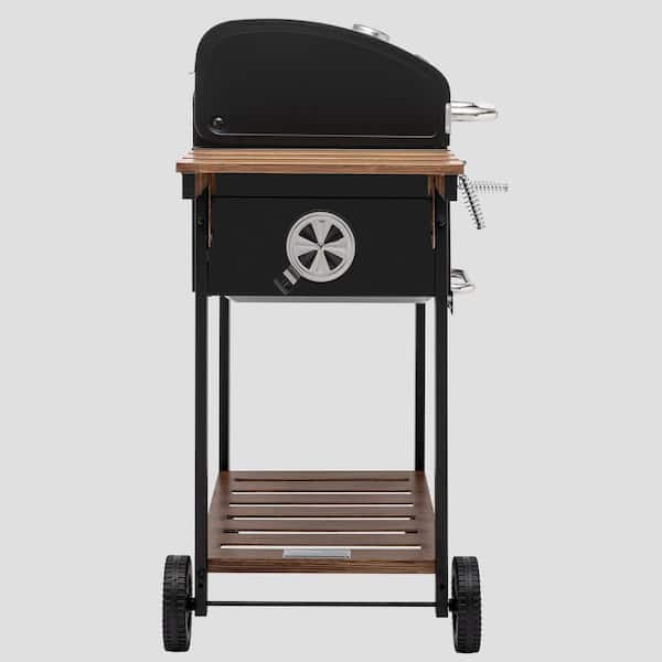 Royal Gourmet 24 in. Charcoal Grill, BBQ Smoker with Handle and