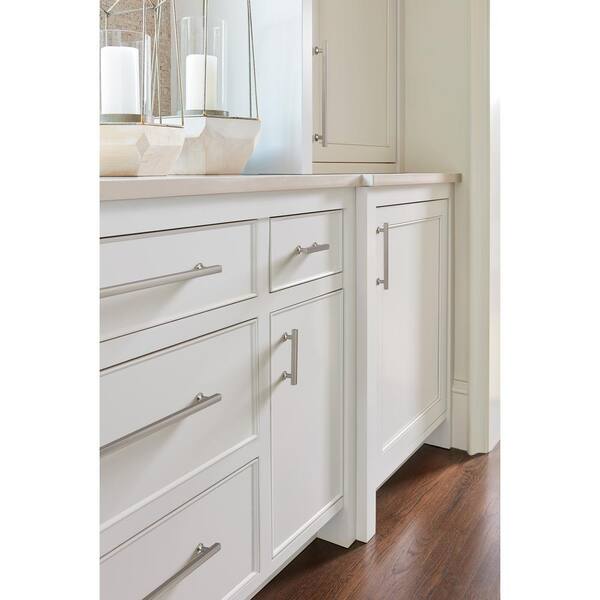 Everett 10-1/16 in. (256mm) Modern Satin Nickel Bar Cabinet Pull
