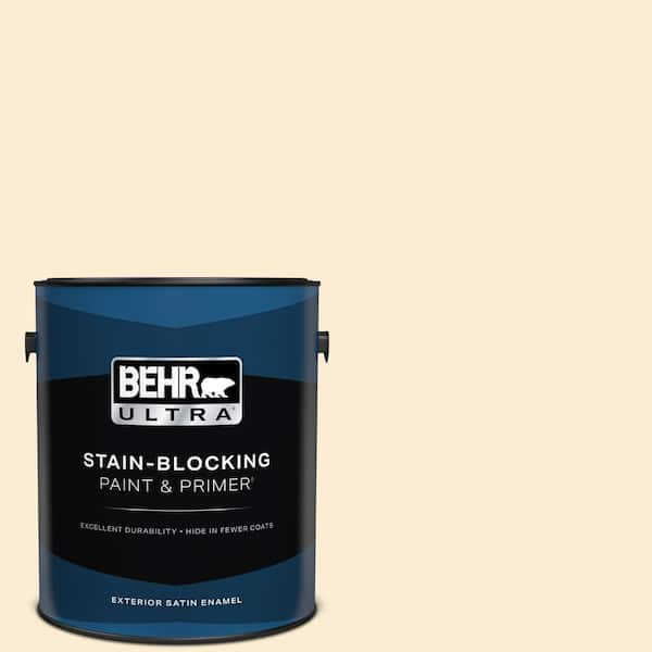 BEHR ULTRA 1 gal. #P220-1 Frosty Melon Satin Enamel Exterior Paint & Primer