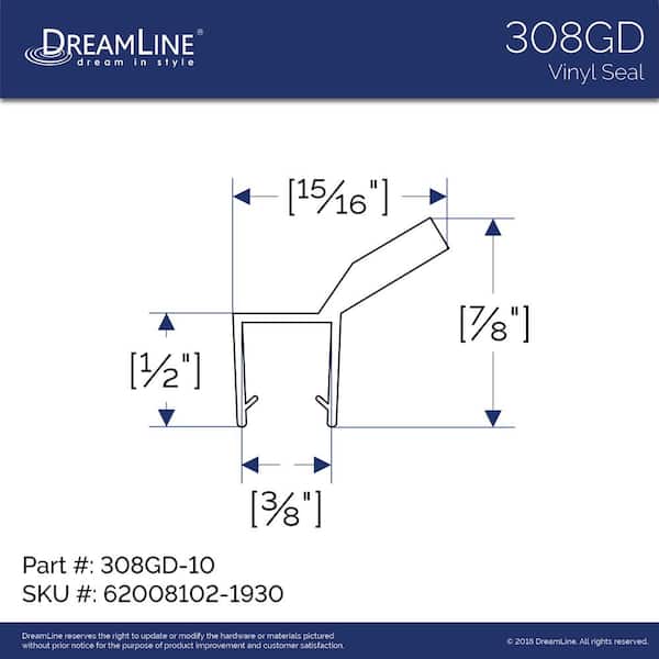 76 in. Magnetic Vinyl Seal in Black