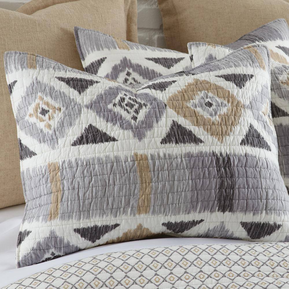 Santa Fe Grey and Tan Cotton Standard Sham