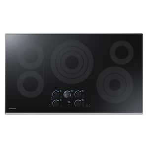 36 in. Radiant Electric Cooktop in Stainless Steel with 5 Elements including Rapid Boil and WiFi