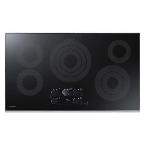 Samsung 36 in. Radiant Electric Cooktop in Stainless Steel with 5 Elements including Rapid Boil and WiFi
