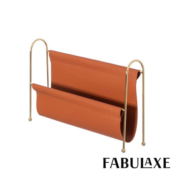 FABULAXE 9 in. Magazine Rack, Floor Standing Book Basket