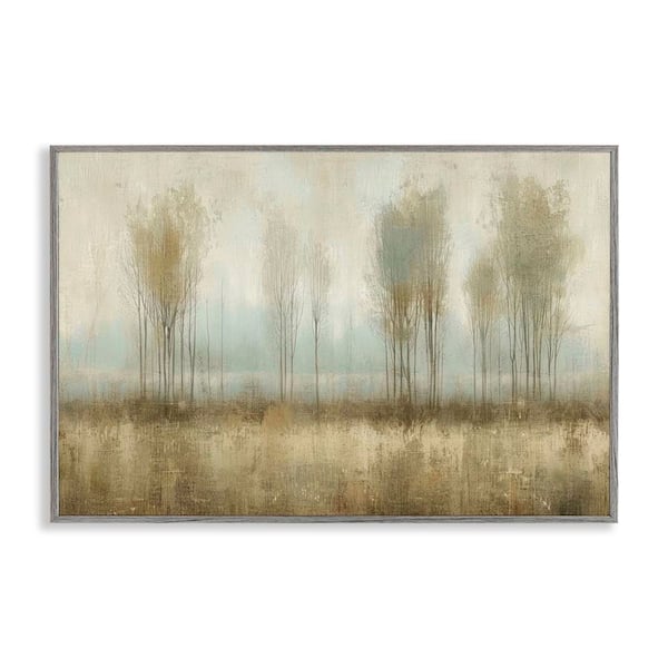 Stupell Industries Muted Forest View by LSR Design Studio Gray Framed Nature Giclee Art Print 12 in. x 18 in.