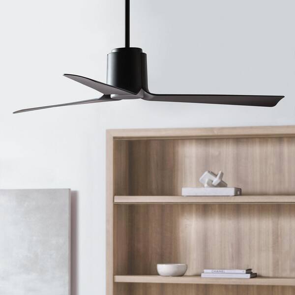 Generation Lighting - Fan Peel Smart 52 in. Indoor/Outdoor Midnight Black Standard Downrod Mount Ceiling Fan with LED Light Kit and Remote