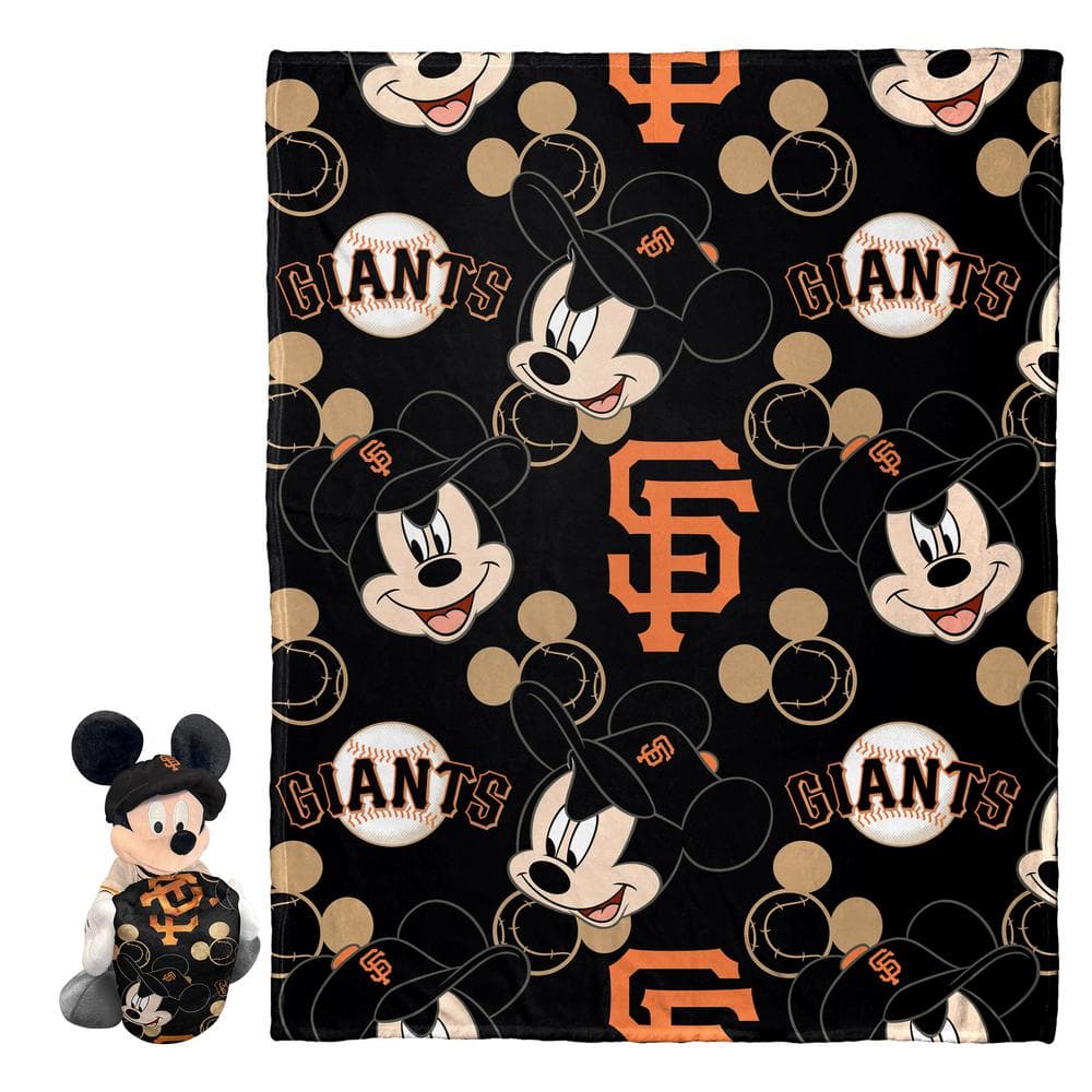 THE NORTHWEST GROUP MLB Sf Giants Pitch Crazy Mickey Hugger Pillow and Silk Touch Throw Set