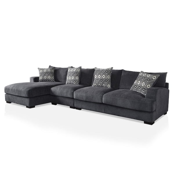 Dekker Park Gray Chenille Fabric 2 Pc Sectional - Rooms To Go