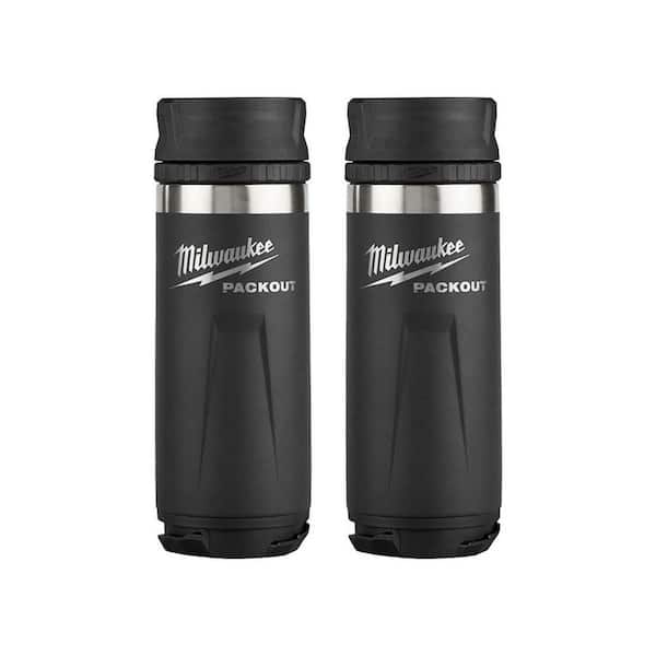 PACKOUT Black 18 Oz. Insulated Bottle with Sip Lid (2-Pack)