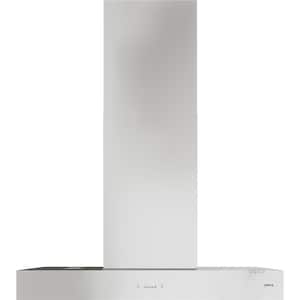 Roma Groove 36 in. 600 CFM Convertible Wall Mount Range Hood with LED Lighting in Stainless Steel