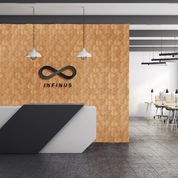 .03ft x .66ft x 1.625ft Natural Honeycomb Solid Teakwood Decorative 3D Wall Paneling (12-pack )