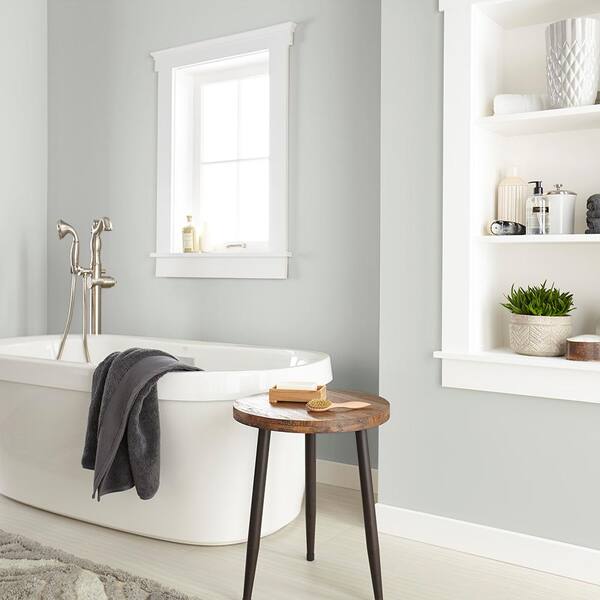 BEHR DYNASTY 1 qt. N360 1 Seagull Gray Semi Gloss Enamel Interior Stain Blocking Paint Primer 365004
