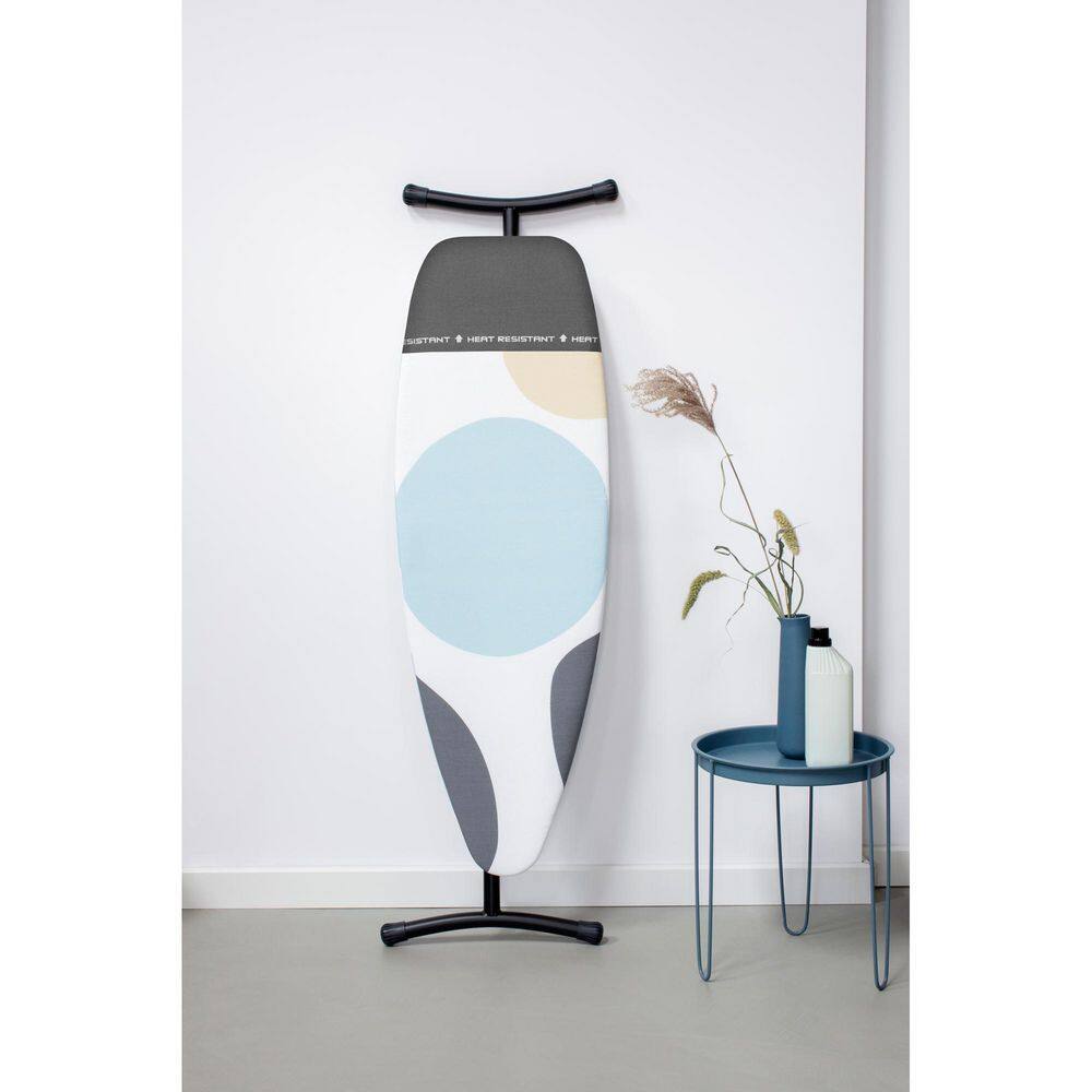 Brabantia XL Ironing Board with Spring Bubbles Cover and Black Frame