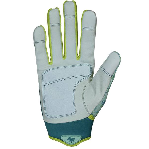 Digz Women's Large  Gloves Fabric & Leather Gardener Touchscreen Tips NEW 79607