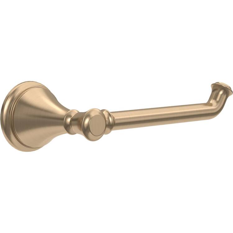 Delta Cassidy Wall Mount Single Post Toilet Paper Holder Bath Hardware Accessory in Champagne Bronze