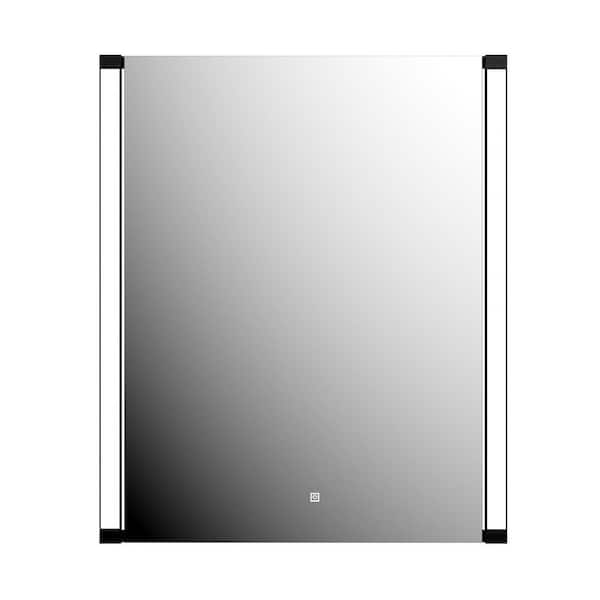 30 in. W x 36 in. H Rectangular Frameless 270° Adjustable LED Wall Mount Bathroom Vanity Mirror with Pivot Light Bars
