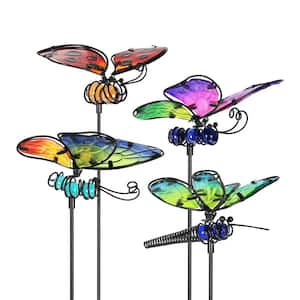 WindyWings Insect 2.17 ft. Multicolor Metal Garden Stake