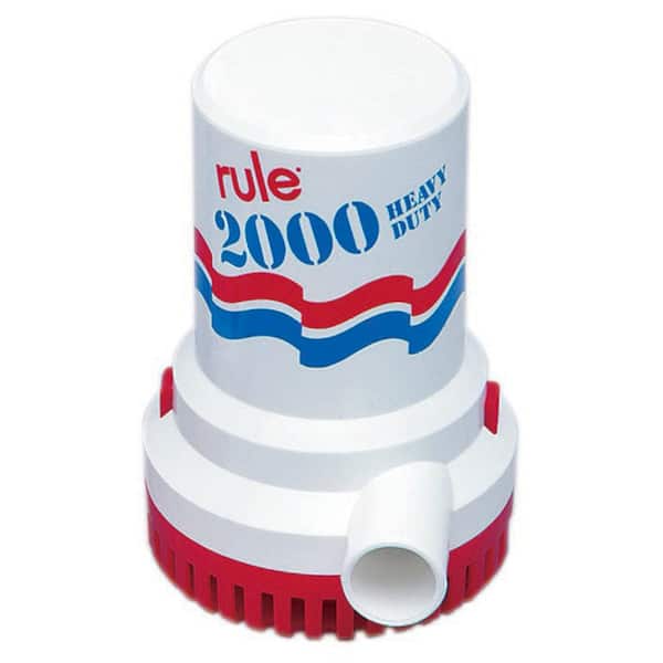 Rule Higher Capacity Bilge Pump 2000 GPH, 7570 LPH, 12-Volt