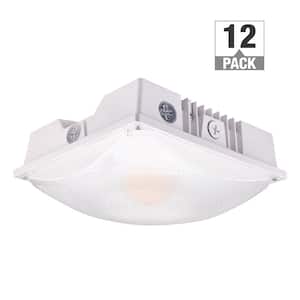 200- Watt Equivalent 3100-8700 Lumens White Integrated LED Canopy Light 120-277V Adjustable CCT Dimmable (12-Pack)