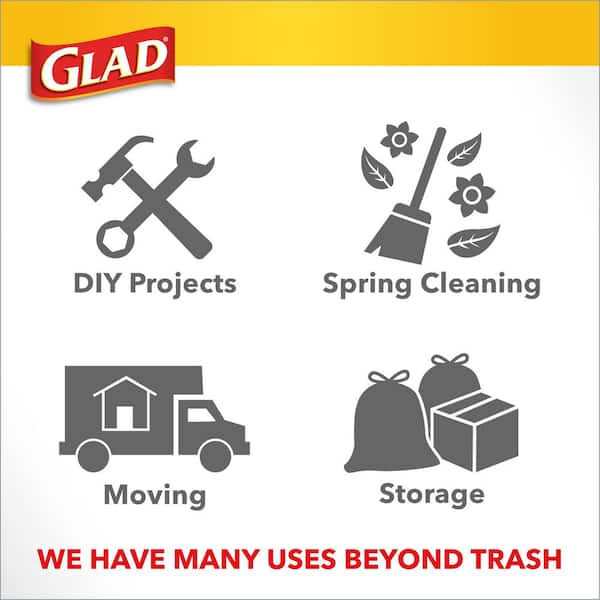 Clorox Glad Drawstring Trash Bags 30 Gallon, 90 Count –