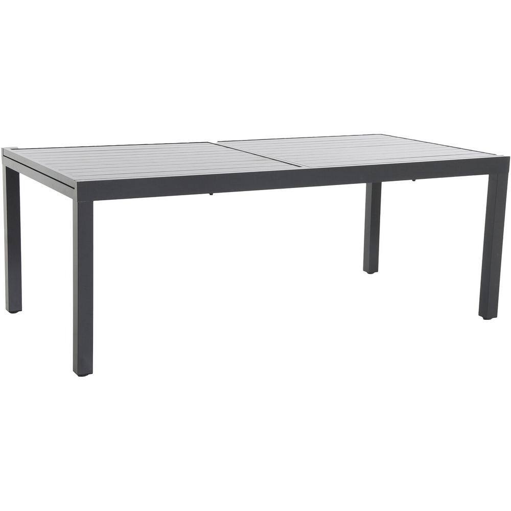 Gray Aluminum 11-Piece Expandable Outdoor Dining Set