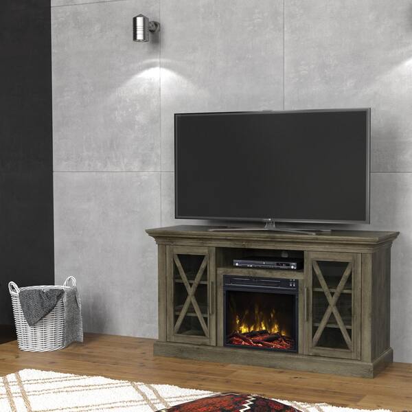 Classic Flame Cottage Grove 53.80 in. Media Console Electric Fireplace TV Stand in Spanish Gray