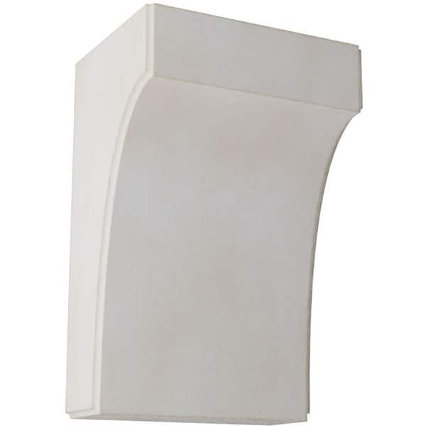 Ekena Millwork 5-1/4 in. x 8 in. x 4 in. Chalk Dust White Clarksville Wood Vintage Decor Bracket