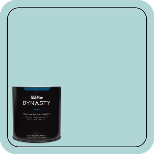 BEHR DYNASTY 1 qt. #T12-19 Sugar Pool Satin Enamel Interior Stain-Blocking Paint & Primer