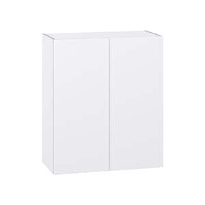 Fairhope Bright White Slab Assembled Wall Kitchen Cabinet (30 in. W x 35 in. H x 14 in. D)